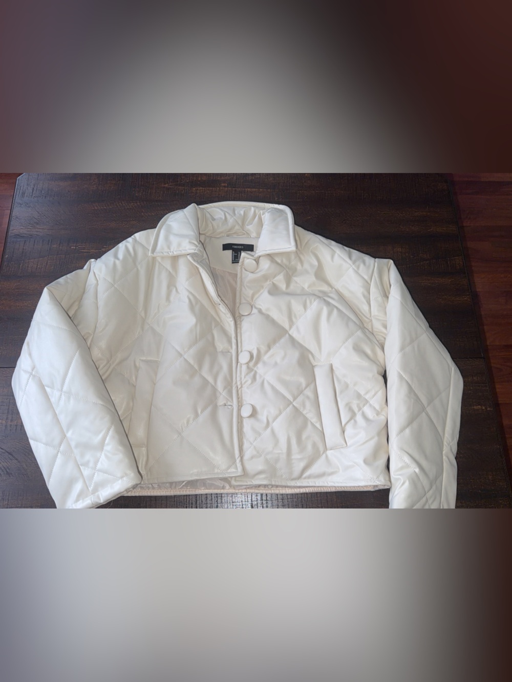 Quilted White Women's Jacket
